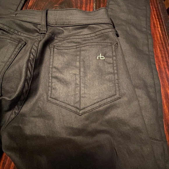 Rag and Bone charcoal size 25 pants lace up back new without tags super skinny - Picture 5 of 12